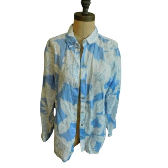 J. Jill Size S Small Love Linen Button Down shirt Top - Picture 1 of 3